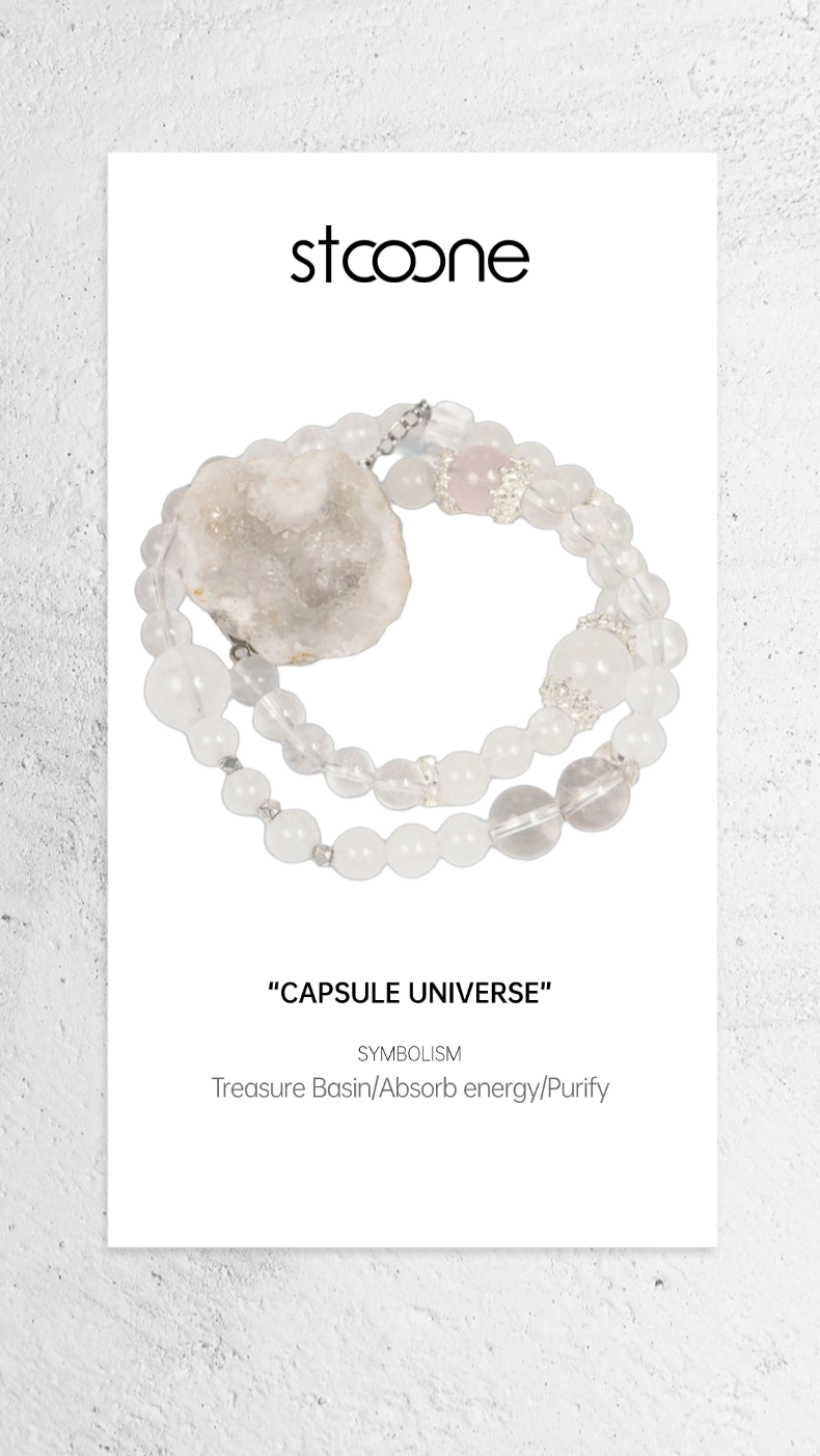 Geode & crystal bead bracelet ORIGINAL DESIGN BRAND Natural/Unique/handmade Lucky Charm, Energy Balancing, Great Gift, Trendy Accessories
