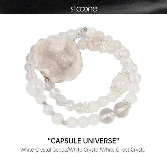 Geode & crystal bead bracelet ORIGINAL DESIGN BRAND Natural/Unique/handmade Lucky Charm, Energy Balancing, Great Gift, Trendy Accessories