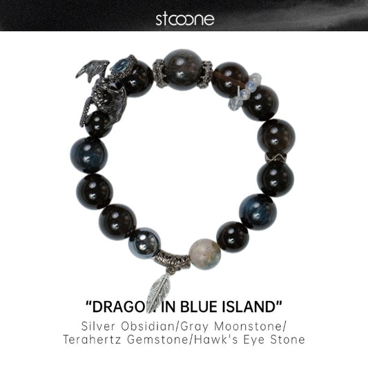 Obsidian crystal bead bracelet ORIGINAL DESIGN BRAND Natural/Unique/handmade Lucky Charm, Energy Balancing, Great Gift, Trendy Accessories