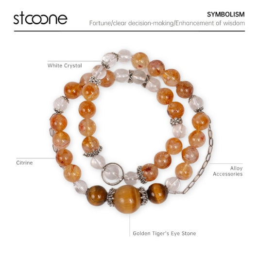 Citrine crystal bead bracelet ORIGINAL DESIGN BRAND Natural/Unique/handmade Lucky Charm, Energy Balancing, Great Gift, Trendy Accessories