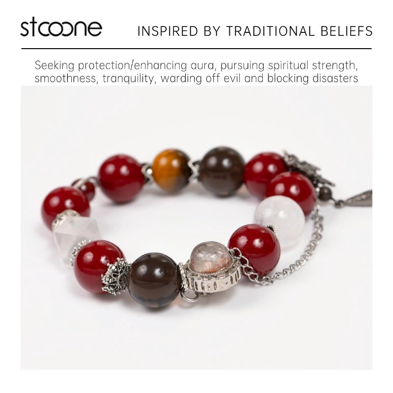 Cinnabar bracelet ORIGINAL DESIGN BRAND Natural/Unique/handmade Lucky Charm, Energy Balancing, Great Gift, Trendy Accessories