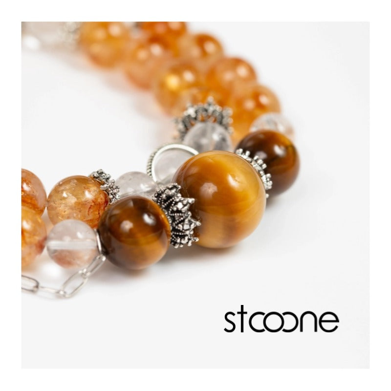 Citrine crystal bead bracelet ORIGINAL DESIGN BRAND Natural/Unique/handmade Lucky Charm, Energy Balancing, Great Gift, Trendy Accessories