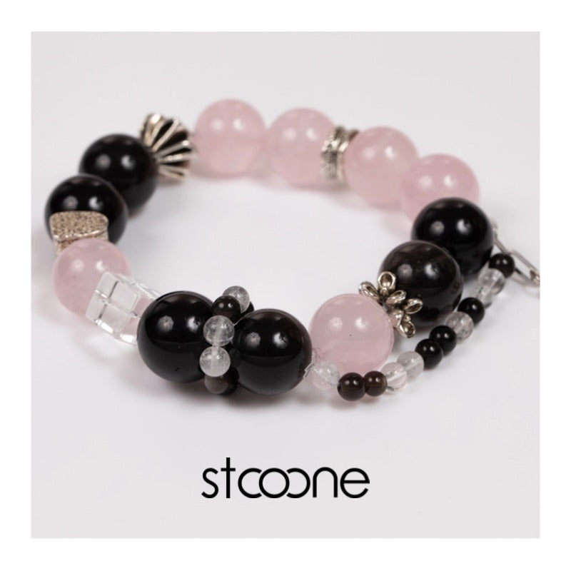 Pink Crystal bracelet ORIGINAL DESIGN BRAND Natural/Unique/handmade Lucky Charm, Energy Balancing, Great Gift, Trendy Accessories