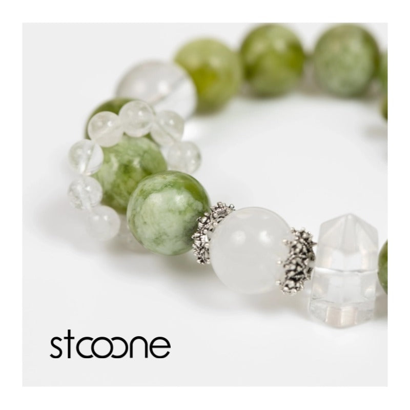 Serpentine/crystal bracelet ORIGINAL DESIGN BRAND Natural/Unique/handmade Lucky Charm, Energy Balancing, Great Gift, Trendy Accessories