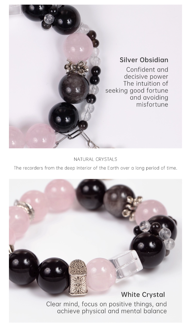 Pink Crystal bracelet ORIGINAL DESIGN BRAND Natural/Unique/handmade Lucky Charm, Energy Balancing, Great Gift, Trendy Accessories