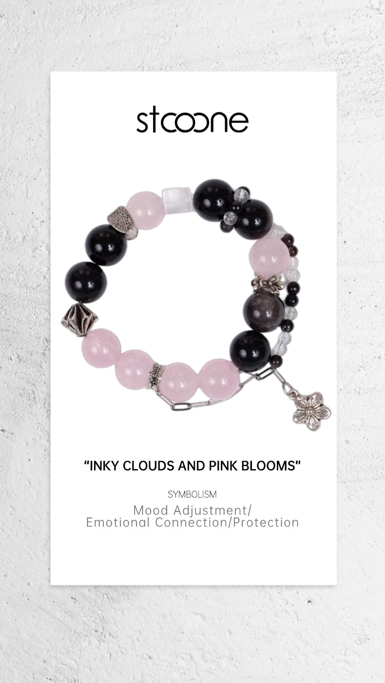 Pink Crystal bracelet ORIGINAL DESIGN BRAND Natural/Unique/handmade Lucky Charm, Energy Balancing, Great Gift, Trendy Accessories