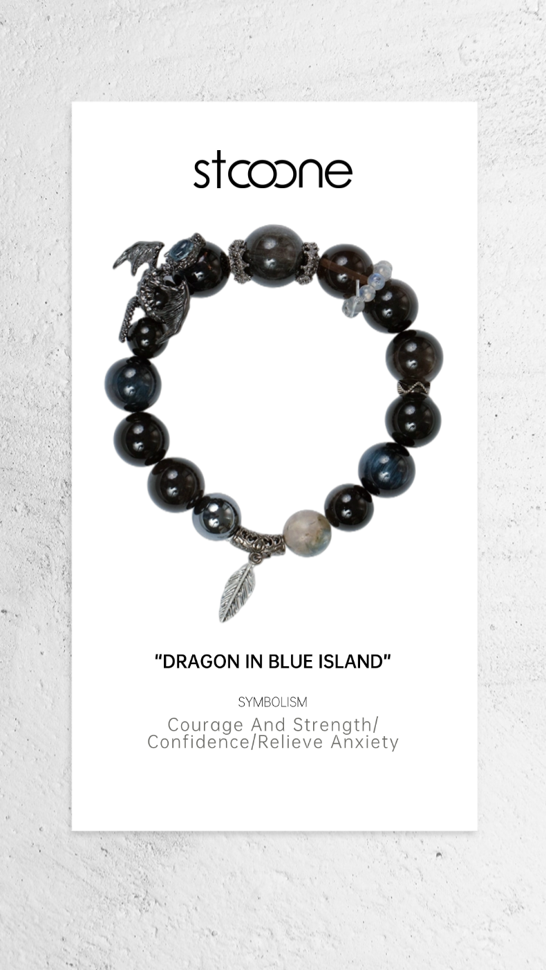 Obsidian crystal bead bracelet ORIGINAL DESIGN BRAND Natural/Unique/handmade Lucky Charm, Energy Balancing, Great Gift, Trendy Accessories