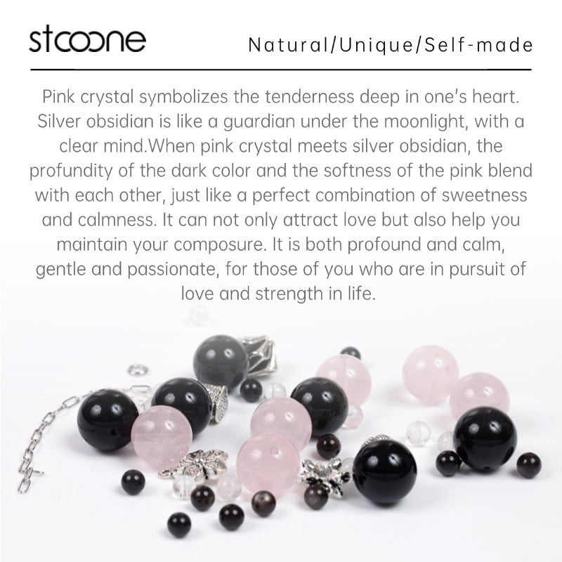 Pink Crystal bracelet ORIGINAL DESIGN BRAND Natural/Unique/handmade Lucky Charm, Energy Balancing, Great Gift, Trendy Accessories