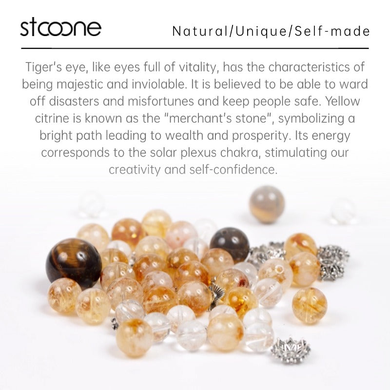 Citrine crystal bead bracelet ORIGINAL DESIGN BRAND Natural/Unique/handmade Lucky Charm, Energy Balancing, Great Gift, Trendy Accessories