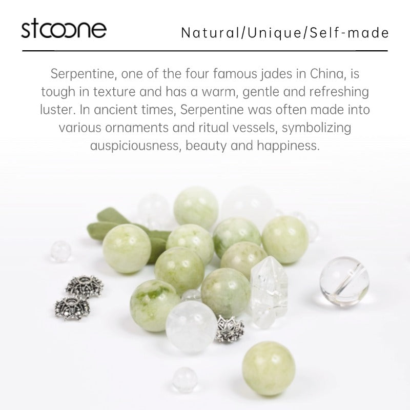 Serpentine/crystal bracelet ORIGINAL DESIGN BRAND Natural/Unique/handmade Lucky Charm, Energy Balancing, Great Gift, Trendy Accessories