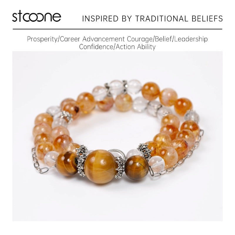 Citrine crystal bead bracelet ORIGINAL DESIGN BRAND Natural/Unique/handmade Lucky Charm, Energy Balancing, Great Gift, Trendy Accessories