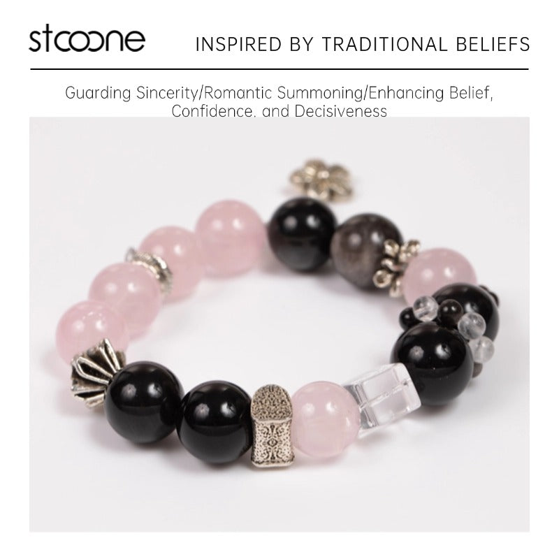 Pink Crystal bracelet ORIGINAL DESIGN BRAND Natural/Unique/handmade Lucky Charm, Energy Balancing, Great Gift, Trendy Accessories