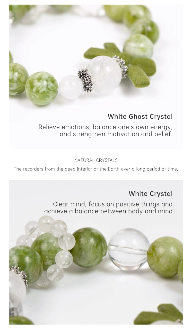 Serpentine/crystal bracelet ORIGINAL DESIGN BRAND Natural/Unique/handmade Lucky Charm, Energy Balancing, Great Gift, Trendy Accessories